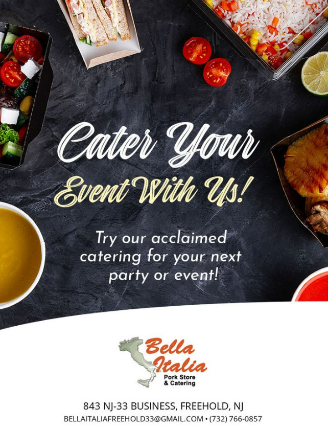cater your event with bella italia